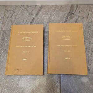 Pacific Coast League San Diego Padres Early Years Vol 1 author Signed Vol 2 ray